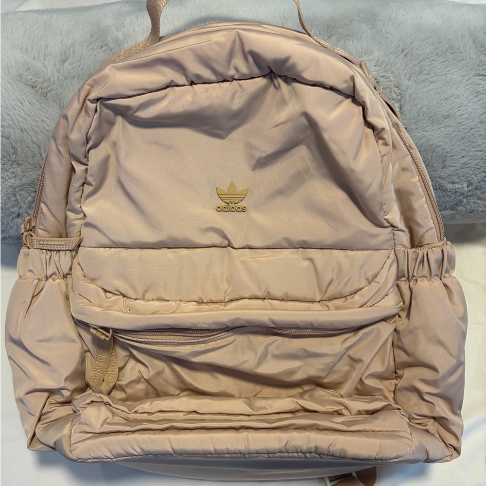 adidas Light Gray Quilted Accent Backpack